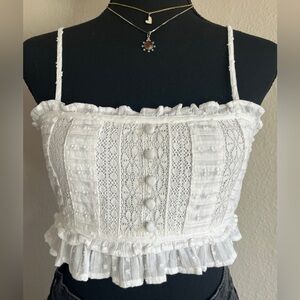 American Eagle Outfitters White Lace Camisole